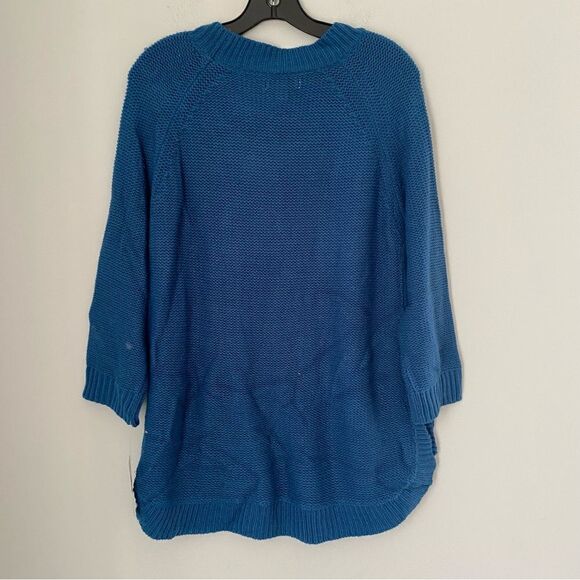 John Paul Richard Women’s Crew Neck Cable Knit Blue Sweater size XL - Picture 3 of 3